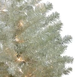 4.5' Soft Metallic Champagne Artificial Tinsel Christmas Tree - Clear Lights -Christmas Decoration Store northlight v27339 1 16870.1684855843