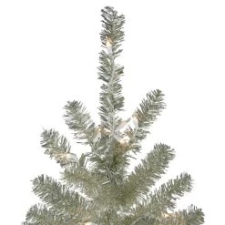 4.5' Soft Metallic Champagne Artificial Tinsel Christmas Tree - Clear Lights -Christmas Decoration Store northlight v27339 2 09132.1684855844