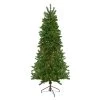 7.5' Pre-Lit Canadian Pine Slim Artificial Christmas Wall Tree - Multicolor Lights