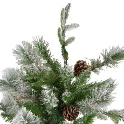 7.5' Flocked Rosemary Emerald Angel Pine Artificial Christmas Tree - Unlit -Christmas Decoration Store northlight v27353 2 08269.1667573608