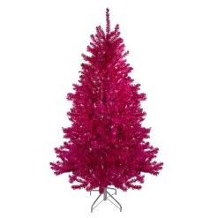 7' Metallic Dark Pink Artificial TinselChristmas Tree - Unlit -Christmas Decoration Store northlight v27356 3 70106.1682111775