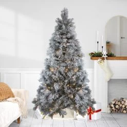 7.5' Pre-Lit Full Black Spruce Artificial Christmas Tree - Clear LED Lights