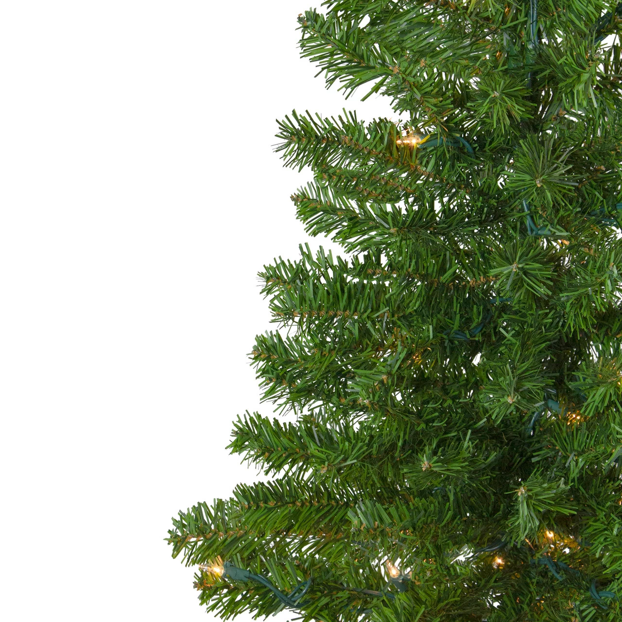 7.5' Pre-Lit Medium Canadian Pine Artificial Christmas Wall Tree - Clear Lights 6 7.5' Pre-Lit Medium Canadian Pine Artificial Christmas Wall Tree - Clear Lights - Image 4