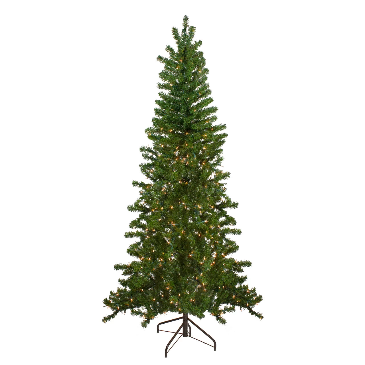 7.5' Pre-Lit Medium Canadian Pine Artificial Christmas Wall Tree - Clear Lights 3 7.5' Pre-Lit Medium Canadian Pine Artificial Christmas Wall Tree - Clear Lights