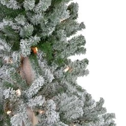 6' Pre-Lit Flocked Alpine Artificial Christmas Tree, Clear Lights -Christmas Decoration Store northlight v27441 1updated 95760.1683210529