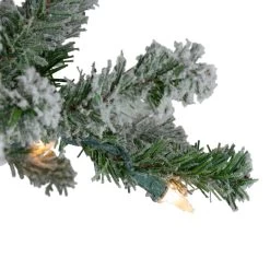 7' Pre-Lit Pencil Flocked Alpine Artificial Christmas Tree - Clear Lights -Christmas Decoration Store northlight v27441 3 96794.1676305834