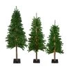Set Of 3 Pre-Lit Slim Alpine Artificial Christmas Trees 6' - Multi Lights -Christmas Decoration Store northlight v27446 83624.1667578057