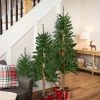 Set Of 3 Pre-Lit Slim Alpine Artificial Christmas Trees 5' - Multicolor Lights -Christmas Decoration Store northlight v27451 updart 28973.1667578066
