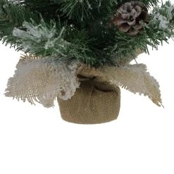 24" Flocked Pine Artificial Christmas Tree In Burlap Base - Unlit 12 24" Flocked Pine Artificial Christmas Tree In Burlap Base - Unlit -Christmas Decoration Store northlight v28322 3 81794.1667658541
