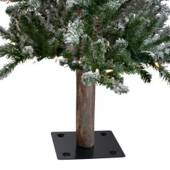4ft Pre-Lit Flocked Alpine Artificial Christmas Tree, Clear Lights -Christmas Decoration Store northlight v90204 3 36662.1667534912