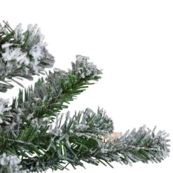 4ft Pre-Lit Flocked Alpine Artificial Christmas Tree, Clear Lights -Christmas Decoration Store northlight v90204 4 29595.1667534911