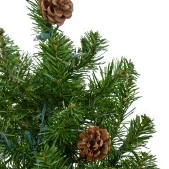 3' Pre-Lit Canadian Pine With Pine Cones Artificial Christmas Tree - Clear Lights -Christmas Decoration Store northlight v90256 2 12201.1667529910