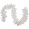 9' X 14" Pre-Lit White Alaskan Pine Artificial Christmas Garland, Warm White LED Lights