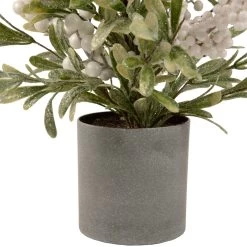 2' Potted White Berry And Frosted Pine Christmas Tree, Unlit -Christmas Decoration Store northlight vm92773 3 29875.1667530258