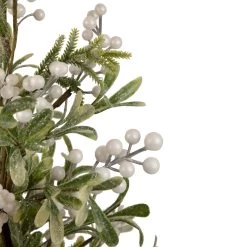 2' Potted White Berry And Frosted Pine Christmas Tree, Unlit -Christmas Decoration Store northlight vm92773 4 96519.1667530258