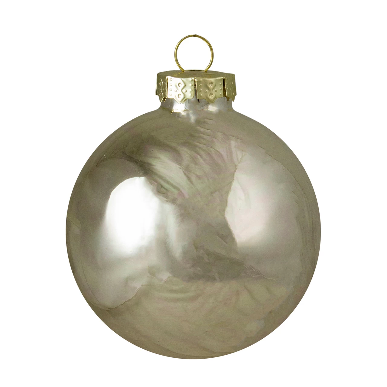 9ct Champagne Gold 2-Finish Glass Christmas Ball Ornaments 2.5" (65mm) 6 9ct Champagne Gold 2-Finish Glass Christmas Ball Ornaments 2.5" (65mm) - Image 4