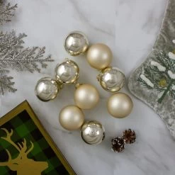 9ct Champagne Gold 2-Finish Glass Christmas Ball Ornaments 2.5" (65mm) 7 9ct Champagne Gold 2-Finish Glass Christmas Ball Ornaments 2.5" (65mm) -Christmas Decoration Store northlight wy00745 4 15517.1667656678