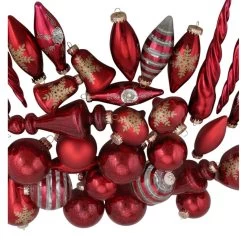36ct Red And Gold Contemporary Asymmetrical Christmas Ornaments 8" -Christmas Decoration Store northlight wy00894 03 76803.1667641021