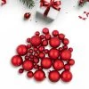 40ct Shiny, Glitter And Matte Red Glass Ball Christmas Ornament Set 1"-2.5" -Christmas Decoration Store northlight wy04139 1 86723.1667576639
