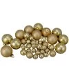 40ct Gold Glass 2-Finish Christmas Ball Ornaments 2.5" (60mm) -Christmas Decoration Store northlight wy04140 1 58845.1667534008