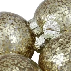 4ct Clear And Gold Shiny Seeds Glass Christmas Ball Ornaments 4" (101.5mm) -Christmas Decoration Store northlight wy04161 3 79068.1667534000