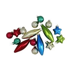 16ct Vibrantly Colored Shiny Shatterproof Finial And Star Christmas Ornaments 4" (100mm) -Christmas Decoration Store northlight wy04170 3 47513.1667573550