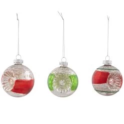 9ct Silver And Red 2-Finish Glass Christmas Finial Ornaments 3.25" -Christmas Decoration Store northlight wy27589 1 10830.1667533884
