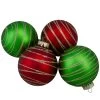 4ctGlass Red And Green Matte Christmas Ball Ornaments 3.25-Inch (80mm) -Christmas Decoration Store northlight wy88865 35179.1667535650