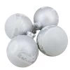 4ct Matte And Frosted White Glass Hanging Christmas Ball Ornaments 3.25" (80mm) -Christmas Decoration Store northlight wy88866 45366.1667510411