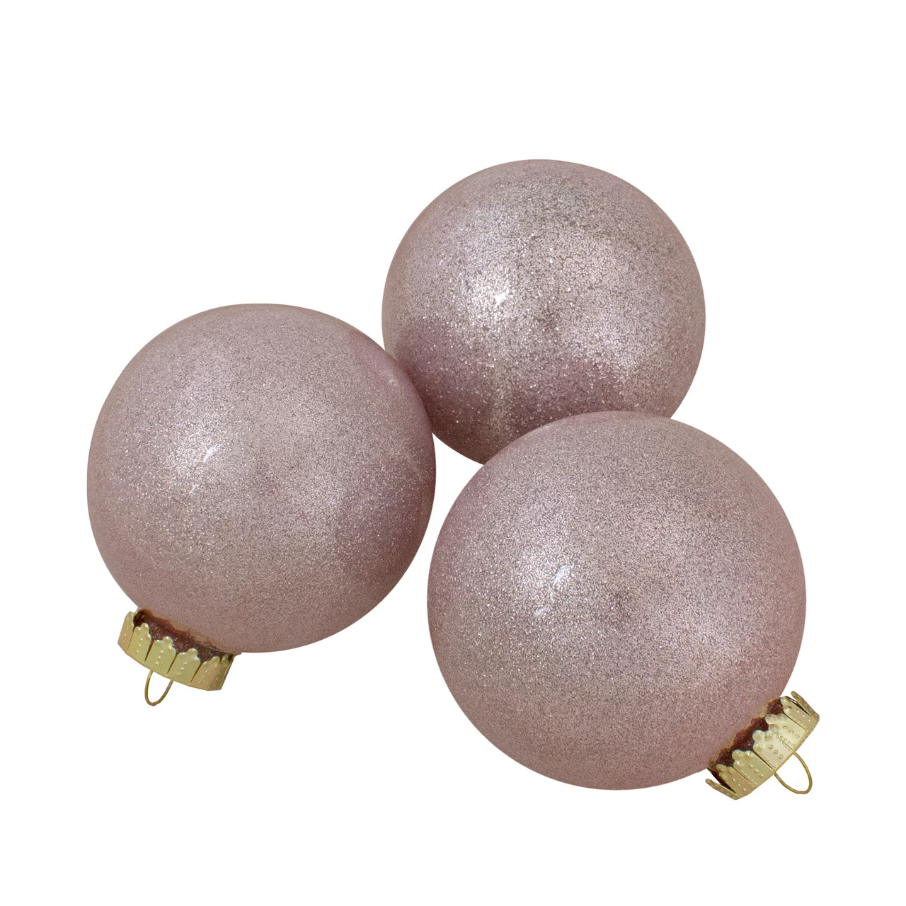 Set Of 12 Blush Pink Finial And Glass Ball Christmas Ornaments 4 Set Of 12 Blush Pink Finial And Glass Ball Christmas Ornaments - Image 2
