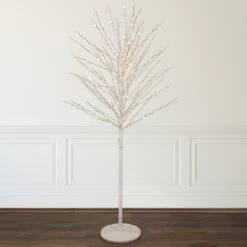 5' White LED Lighted Christmas Twig Tree - Warm White Lights -Christmas Decoration Store northlight xt92216 style 60339.1667530343