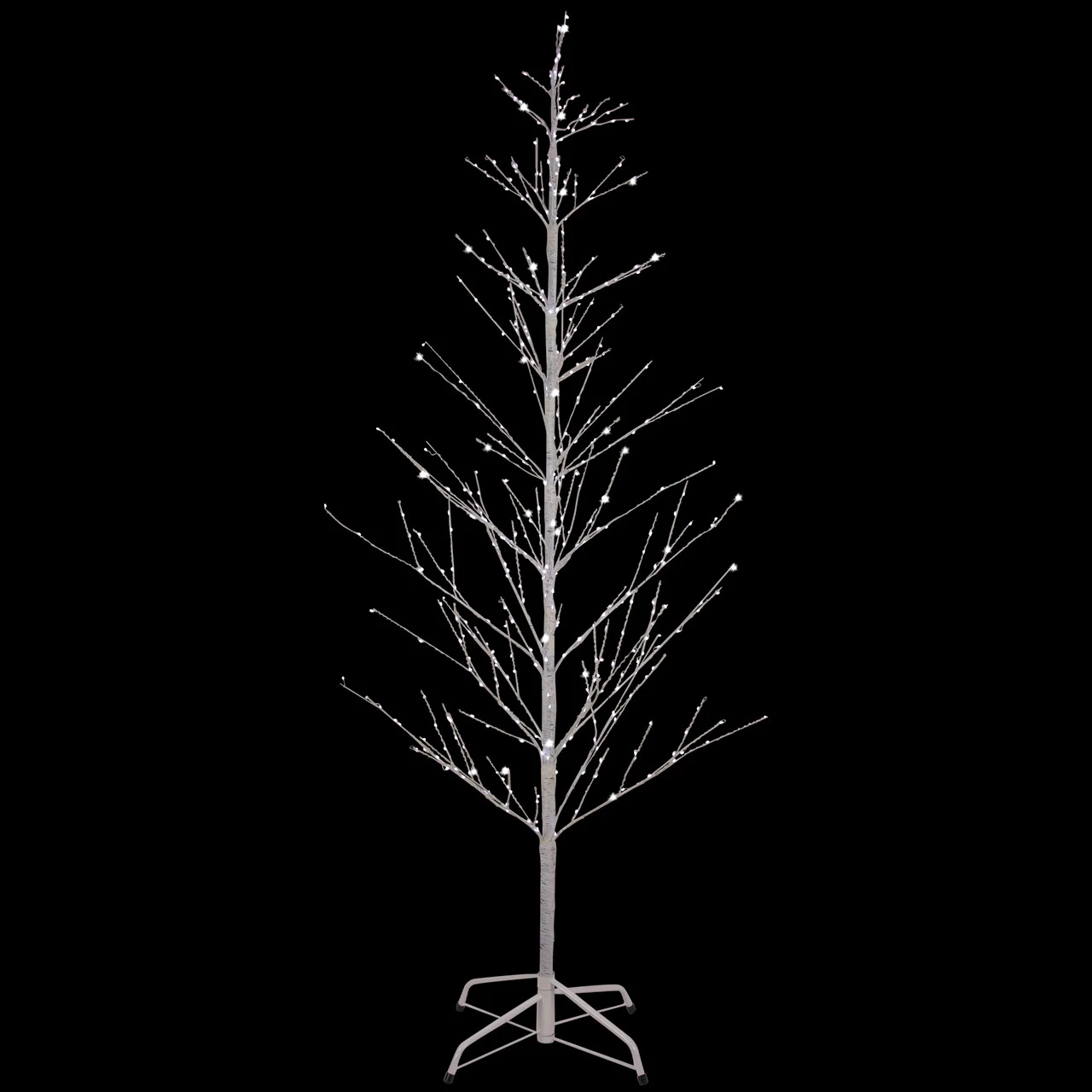 6' LED Lighted White Birch Christmas Twig Tree - Pure White Lights 5 6' LED Lighted White Birch Christmas Twig Tree - Pure White Lights - Image 3
