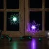 Set Of 2 LED Lighted Icy Crystal Snowflake Christmas Window Decorations 5.5"