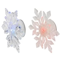 Set Of 2 LED Lighted Icy Crystal Snowflake Christmas Window Decorations 5.5" -Christmas Decoration Store northlight y92108 2 updated 60406.1667533718