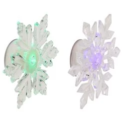 Set Of 2 LED Lighted Icy Crystal Snowflake Christmas Window Decorations 5.5" -Christmas Decoration Store northlight y92108 3 updated 72972.1667533718