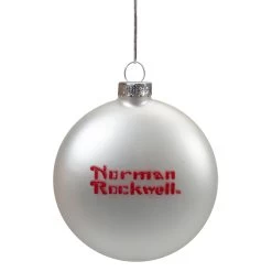 Set Of 3 Glass Norman Rockwell Christmas Disc Ornament -Christmas Decoration Store northlight yl934 back 44794.1667487918