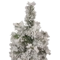 Set Of 3 Slim Flocked Alpine Artificial Christmas Trees 5' - Unlit -Christmas Decoration Store northlight ynt775 fk 2 updated 68575.1667578231