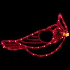 12.5" Lighted Red Cardinal Bird Christmas Window Silhouette