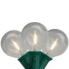 10ct Warm White LED G50 Globe Patio Lights, 10ft Green Wire