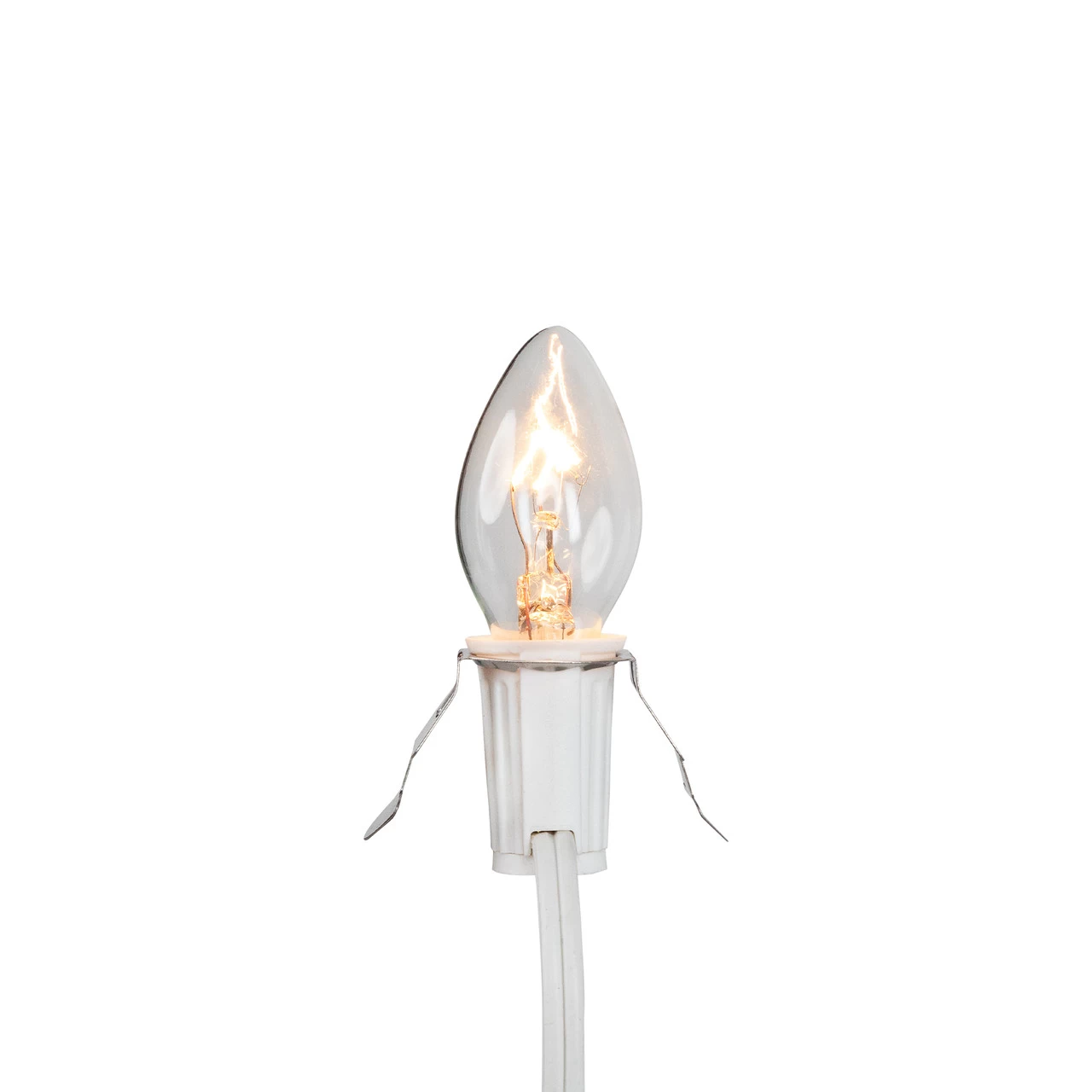 Christmas Village Replacement C7 Single Light Cord, 6' White Wire 4 Christmas Village Replacement C7 Single Light Cord, 6' White Wire - Image 2