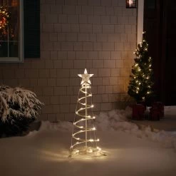 3ft LED Lighted Spiral Cone Tree Outdoor Christmas Decoration, Warm White Lights -Christmas Decoration Store northlight ys92331 small sample 2 13025.1667489831