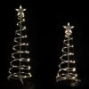 Set Of 2 LED Lighted Warm White Outdoor Spiral Christmas Cone Trees 3', 4' 2 Set Of 2 LED Lighted Warm White Outdoor Spiral Christmas Cone Trees 3', 4' -Christmas Decoration Store northlight ys92337 1 73784.1667530326