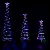 Set Of 3 LED Lighted Multi-Color Outdoor Spiral Christmas Cone Trees 3', 4', And 6' -Christmas Decoration Store northlight ys92338 1 65927.1667531698