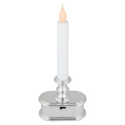 9.25" Pre-Lit LED White And Silver Lighted Christmas Candle Lamp -Christmas Decoration Store northlight ys93853 3 40782.1678980830
