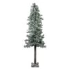 6' Slim Flocked And Glittered Woodland Alpine Artificial Christmas Tree – Unlit -Christmas Decoration Store northlight yt8648 fk 88211.1667530518