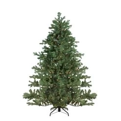 9' Pre-lit Full Mountain Pine Artificial Christmas Tree - Clear Lights