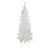 6.5' Pre-Lit Pencil White Winston Pine Artificial Christmas Tree - Warm White LED Lights