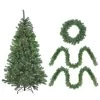 4-Piece Artificial Winter Spruce Christmas Tree, Wreath And Garland Set 6.5' - Clear Lights -Christmas Decoration Store northlight z16018 mainupdated 75960.1670422132