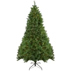 7.5' Pre-Lit Full Pike River Fir Artificial Christmas Tree - Multicolor LED Lights