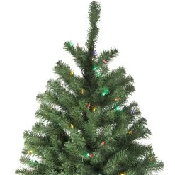 7.5' Pre-Lit Full Multi-Function Basset Pine Artificial Christmas Tree - Dual Color LED Lights -Christmas Decoration Store northlight z28009 5 57917.1680197684